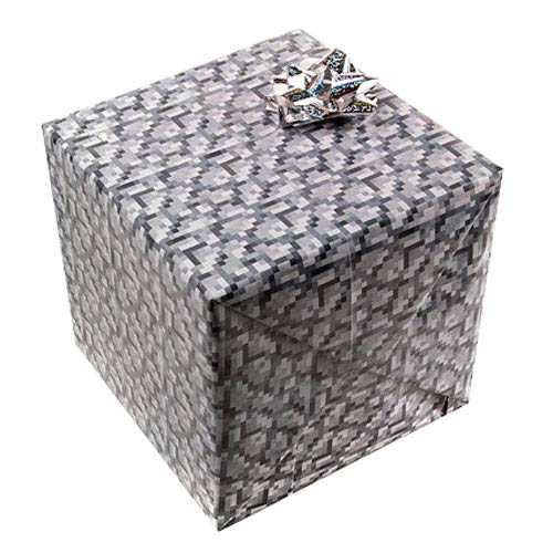 Minecraft Cobblestone Gift Wrap